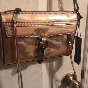 Rebecca Minkoff Rose gold metallic mini Mac